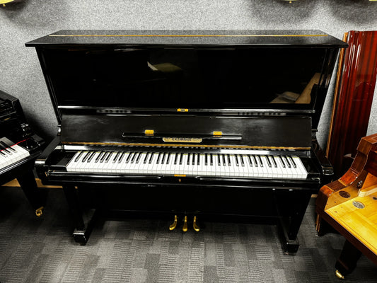 Elysian Upright Piano in black polyester